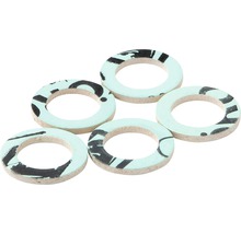 Pět těsnicích kroužků se vzorem