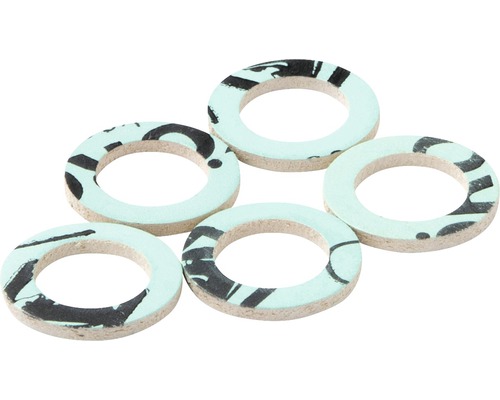 Pět těsnicích kroužků se vzorem