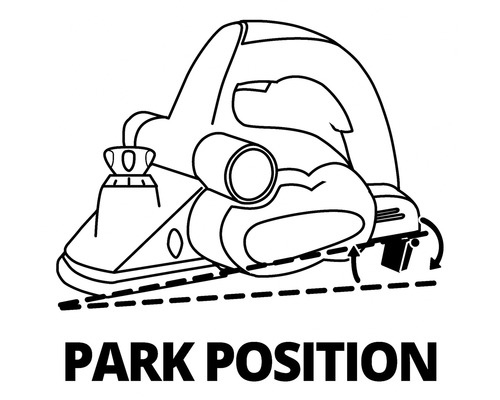 Nákres parkovací polohy hoblíku