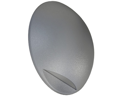 LED venkovní nástěnné svítidlo Panlux Leon Circle IP65 2 W 13 0lm 3000 K stříbrné Oválné orientační nástěnné svítidlo