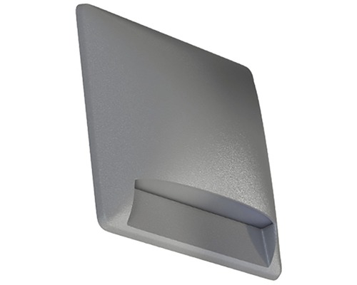 LED venkovní vestavné osvětlení Panlux Leon Square IP65 4W 240lm 3000K stříbrné Šedé LED venkovní nástěnné svítidlo