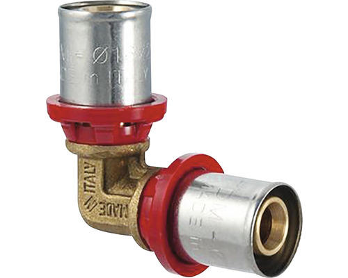 Lisovací fitink TDM AL/PEX koleno 90 26x3 5ks Lisovací koleno z mosazi s nerezovou ocelí