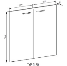 Skříňkové dveře BE SMART Rustic XL D 80 bílá-thumb-1