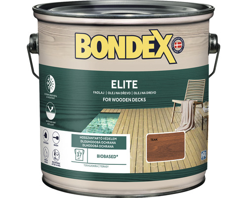 Olej na dřevo Bondex ELITE výjimečně odolný matný olej teak 2,5 l