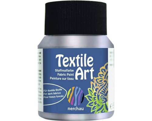 Barva na tmavý textil Textile Art stříbrná 59 ml Barva na textil ve stříbrné lahvi