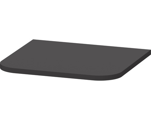 Krycí deska DURAVIT Happy D.2 Plus grafitová 403 x 364 Bez výřezu Obdélníková stolová deska se zaobleným rohem