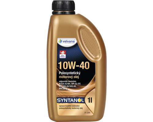 Polosyntetický olej Syntanol 10W-40 MILLENIUM SEMI 1L Syntetický motorový olej 10W-40 v jednolitrové lahvi