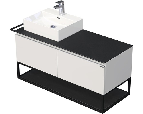 Koupelnová skříňka s umyvadlem Intedoor Landau Metal 120 cm bílá-0