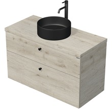 Skříňka pod umyvadlo s umyvadlem na desku a baterií do koupelny