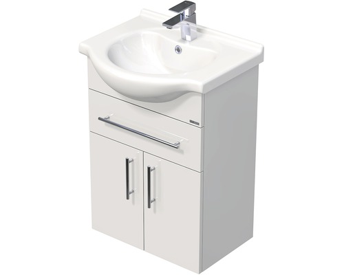 Koupelnová skříňka s umyvadlem LANDAU Ideal 55 cm bílá-0