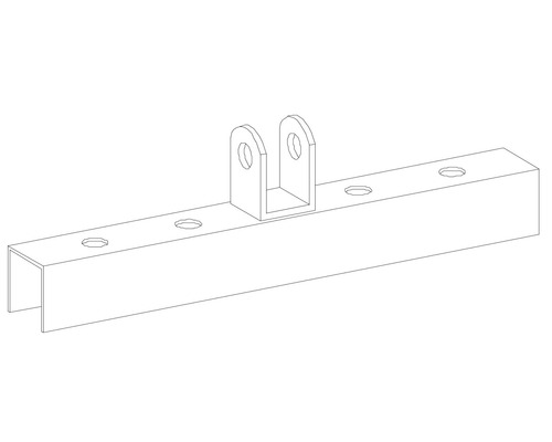 Kovový profil s otvory a držákem