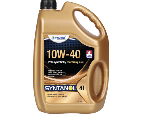 Polosyntetický olej Syntanol 10W-40 MILLENIUM SEMI 4L Motorový olej Velfrana Syntanol 10W-40 v 4litrovém kanystru