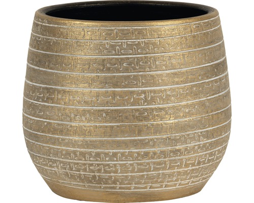 Obal na květináč passion for pottery Solano Ø 24 x 22 cm zlatý-0