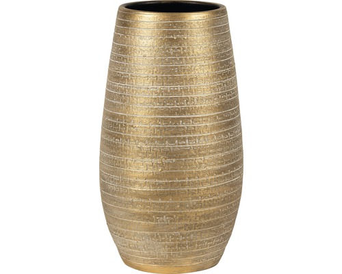 Váza Passion for Pottery Solano hliněná Ø 22 cm x 40 cm zlatá