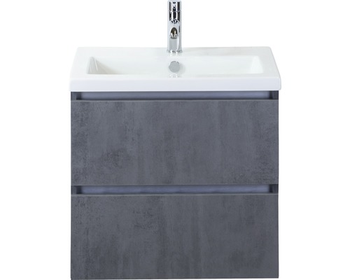 Koupelnový nábytkový set Vogue 60 cm s keramickým umyvadlem beton antracitově šedá