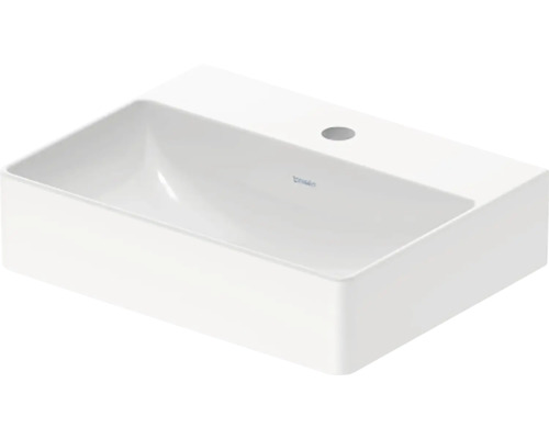 Umývátko DURAVIT DuraSquare sanitární keramika bílá 45 x 35 cm D 0732450041 Obdélníkové bílé keramické umyvadlo s otvorem pro kohoutek