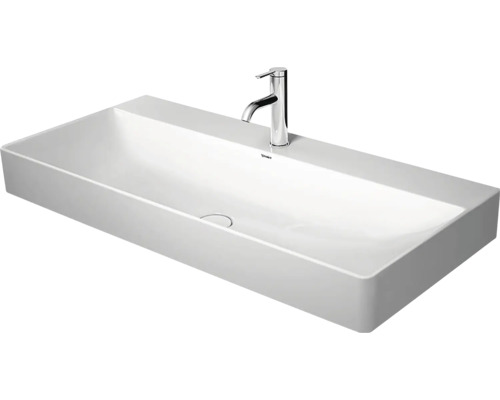Umyvadlo DURAVIT DuraSquare sanitární keramika bílá 100 x 47 cm D 2353100071 Obdélníkové keramické umyvadlo na desku s vodovodní baterií