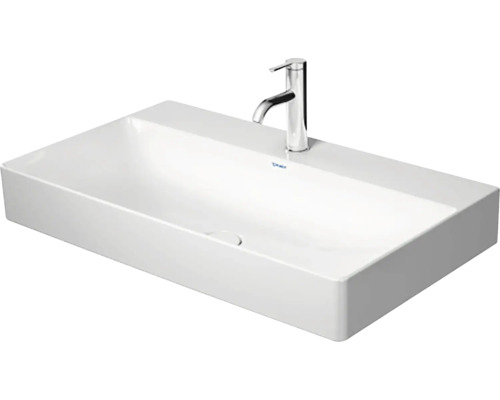 Umyvadlo DURAVIT DuraSquare sanitární keramika bílá 80 x 47 cm D 2353800071 Obdélníkové keramické umyvadlo na desku s baterií