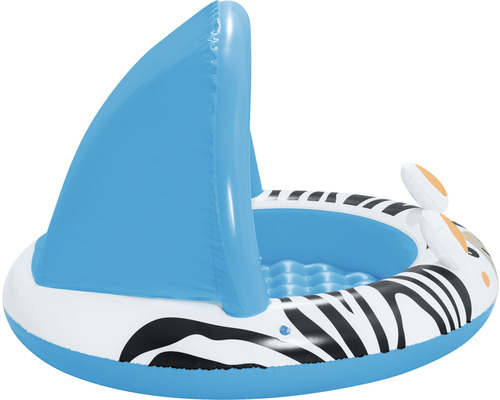 Nafukovací brouzdaliště se vzorem zebry a sluneční ochranou