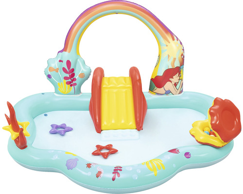 Nafukovací dětský bazén se skluzavkou a motivy mořské panny