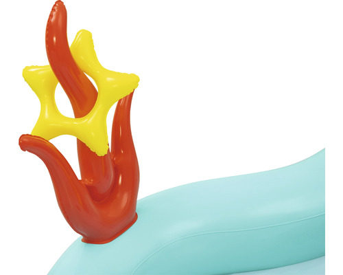 Detail nafukovacího plovoucího ostrova s nafukovacími prvky