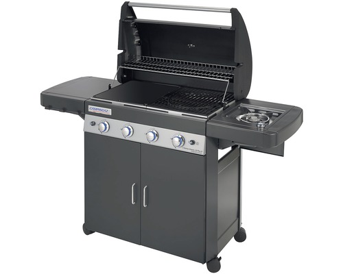 CampinGaz 4 Series Classic LX Plus plynový gril s odkládacími plochami, grilovacím roštem a skříňkou
