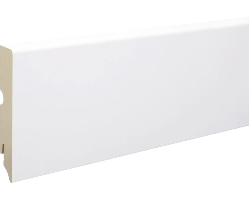 Bílá podlahová lišta FU250L1 18,5x100x2400 mm