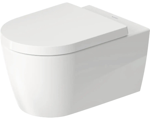 Závěsné WC DURAVIT ME by Starck otevřený splachovací kruh bílá D 2579092000 Závěsný hlubokosplachovací záchod s víkem