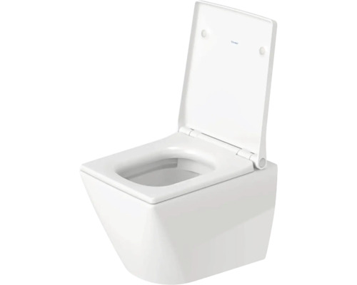 Závěsné WC s hlubokým splachováním, otevřeným splachovacím kruhem a vyklopeným záchodovým prkénkem