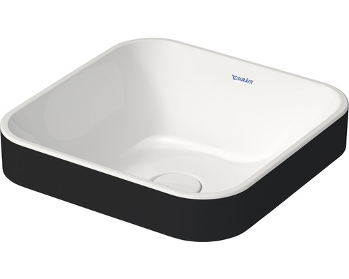 Umyvadlo na desku DURAVIT sanitární keramika bílá antracit 40 x 40 x 16,5 cm 2359406100 Umyvadlo na desku Duravit ze sanitární keramiky