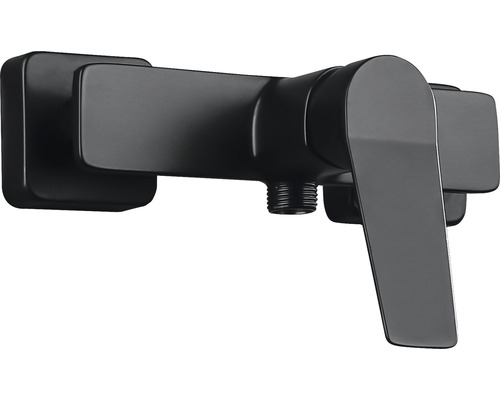 Černá páková baterie pro montáž na stěnu