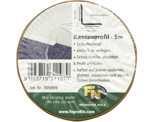 Samolepicí hranový profil, role 5 metrů