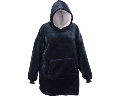 Mikinová deka černá Oversized Hoodie dark blue 70x50x87 cm