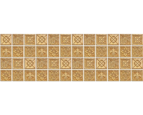 Vzor dlaždic s květinovými a heraldickými motivy