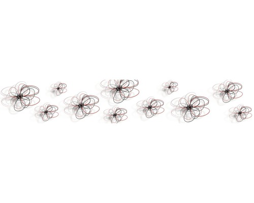 Dekorativní kovové květiny na stěnu