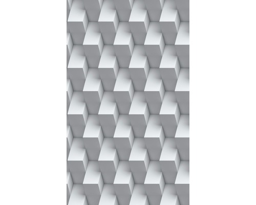 Grafický vzor z bílých, posunutých kostek