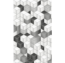 Tapeta s geometrickým krychlovým vzorem