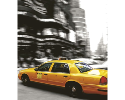 Žluté taxi v panoramatu New Yorku