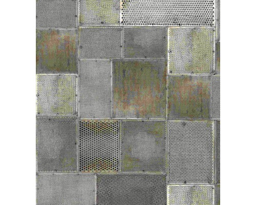 Tapeta se vzorem děrovaného plechu