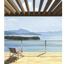 Balkon s výhledem na moře, pergola a lehátko