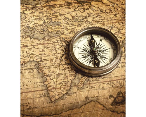 Kompas na staré mapě světa