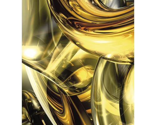 Abstraktní zobrazení lesklých, zakřivených tvarů