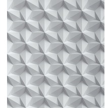 Bílé 3D stěnové panely s geometrickým vzorem