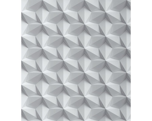 Bílé 3D stěnové panely s geometrickým vzorem