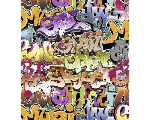 Graffiti tapeta s písmeny a vzory