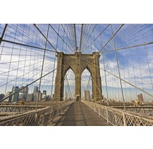 Pohled na Brooklynský most s Manhattanem v pozadí