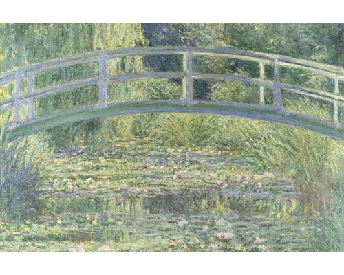 Malba mostu přes rybník s lekníny