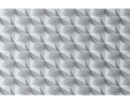 Bílé trojrozměrné stěnové panely s geometrickým vzorem