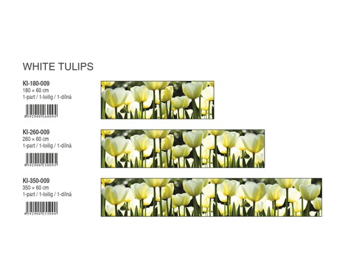 Dekorační fólie s motivem tulipánů v různých velikostech