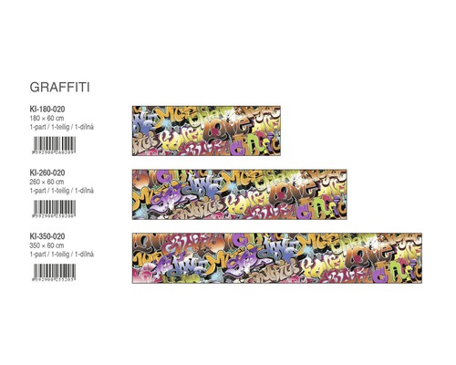 Graffiti dekor v různých velikostech